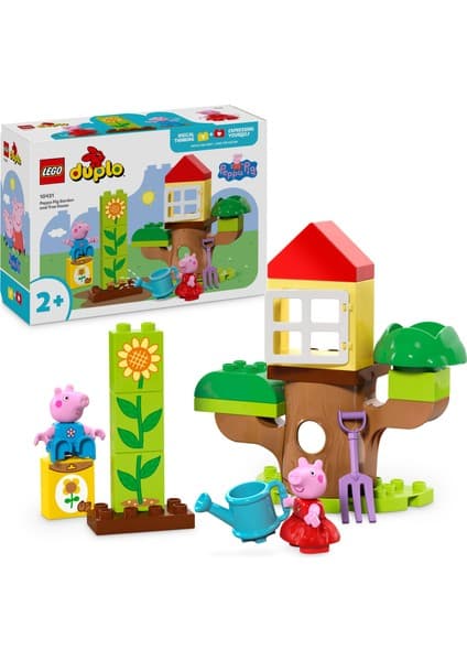 LEGO ® DUPLO® Peppa Pig Bahçe ve Ağaç Ev 10431 - 2 Yaş & Üzeri Çocuklar için Eğitici Oyuncak Yapım Seti (20 Parça)
