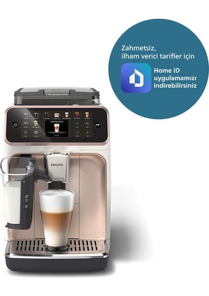 Philips 5500 Serisi Lattego Tam Otomatik Espresso Makinesi 20 Sıcak Ve Soğuk İçecek, Renkli Dokunmatik Ekran, Ep5543/80