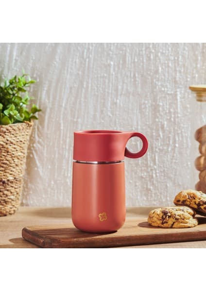 Emsan Smart Pembe El Termosu 300 ml Çelik Malzeme ile Uzun Süre Sıcak/Soğuk İçecekler İçin