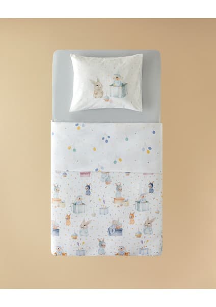 English Home Pretty Bunny Pamuklu Bebe Nevresim Takımı Mavi