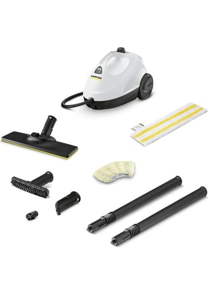 Karcher SC 2 EasyFix 1500W Buharlı Temizlik Makinesi – Zemin ve Yüzey Seti, Sarı, Ev ve Ofis İçin Hijyenik Temizlik