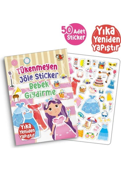 Uçan Kitap Tükenmeyen Jöle Sticker Bebek Giydirme
