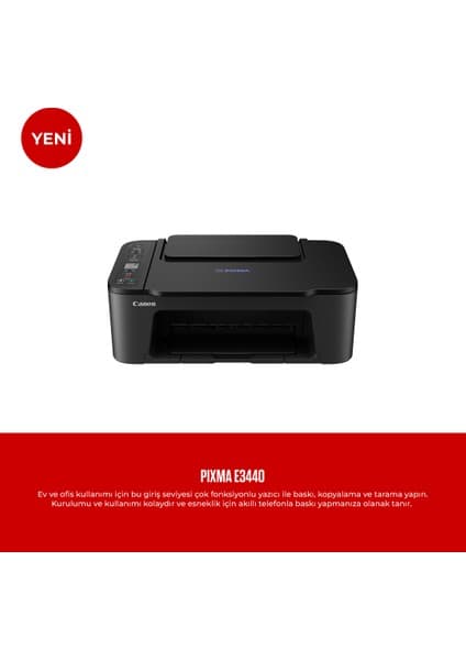 Canon Pixma E3640 Wi-Fi Tarayıcı - Fotokopi Çok Fonksiyonlu Mürekkep Püskürtmeli Yazıcı