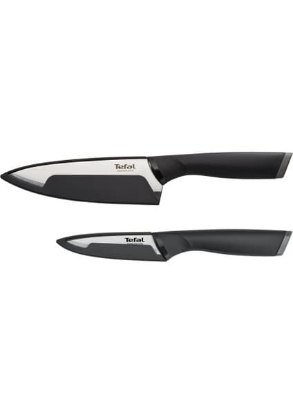 Tefal Comfort 2'li Bıçak Seti Paslanmaz Çelik Malzeme ile Ergonomik Siyah Saplı