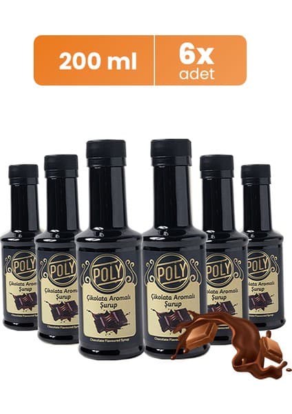 Addis Ababa Coffee 6'lı Çikolata Aromalı Kahve Şurubu 6x200 ml & Premium Blend Kahve 100 gr