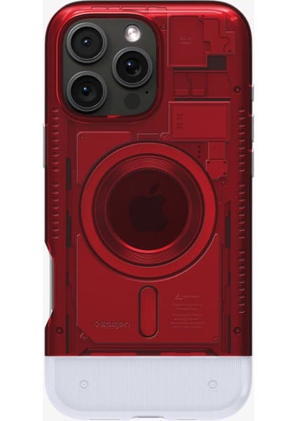 Spigen iPhone 16 Pro Max ile Uyumlu MagSafe Kılıf Classic C1 iMac G3 Mag Fit Ruby - ACS08020