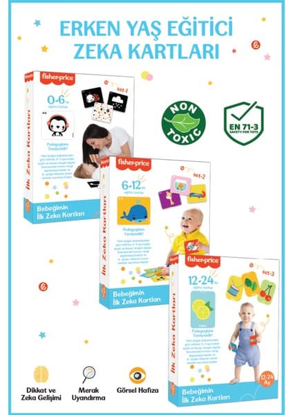 Fisher-Price Diytoy Zeka Kartları 3'lü Set