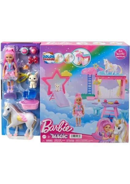 Barbie A Touch Of Magic Chelsea ve Pegasus Oyun Seti JCW56