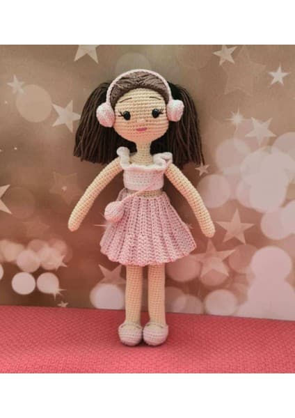 Toys City Pembe Albeni Bebek Organik Örgü Oyuncak