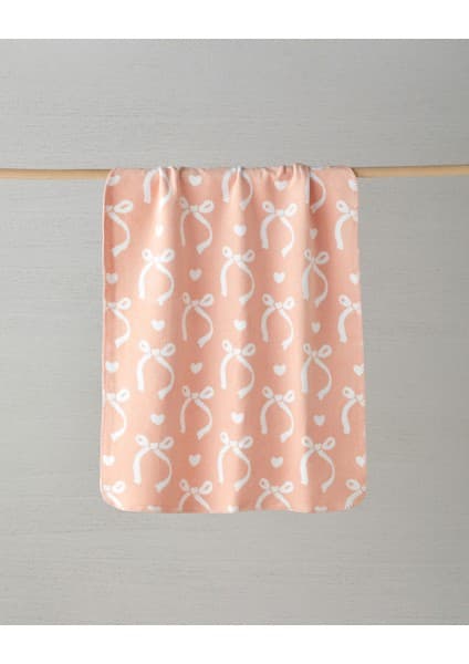 English Home Love Bow Pamuklu Bebe Battaniye 100x120 cm Somon