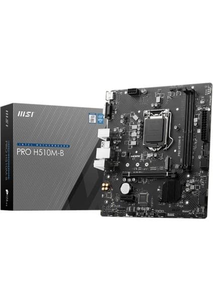 MSI Pro H510M-B 2933MHz DDR4 Soket 1200 M.2 HDMI VGA mATX 10.Nesil Anakart