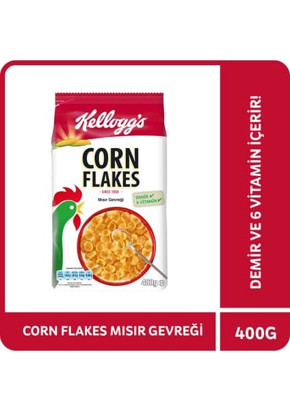 Kellogg's Corn Flakes Çıtır Altın Renginde Kahvaltılık Mısır Gevreği 400 Gr
