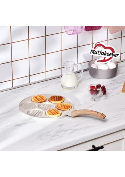 Karaca Mutfaksever Biogranit Döküm Waffle ve Pankek Tavası 26 cm – Dayanıklı, Yapışmaz ve Kolay Temizlenir
