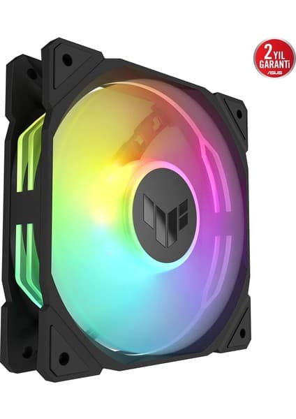 Asus Yüksek Hava Akışı Sağlayan TUF TR120 120 mm Adreslenebilir ARGB Soğutucu Kasa Fanı Siyah