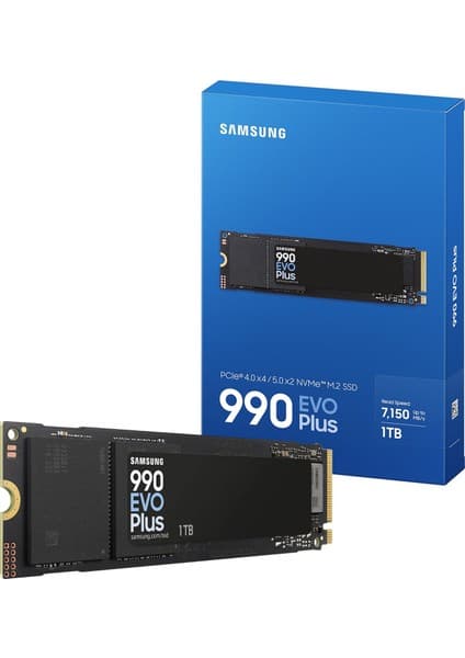 Samsung 990 Evo Plus 1tb MZ-V9S1T0BW 7150MB-6300MBSN Pcıe Gen 4.0 X4 5.0 X2 Nvme 2.0 M.2 SSD 5 Yıl Samsung Turkıye Garantili