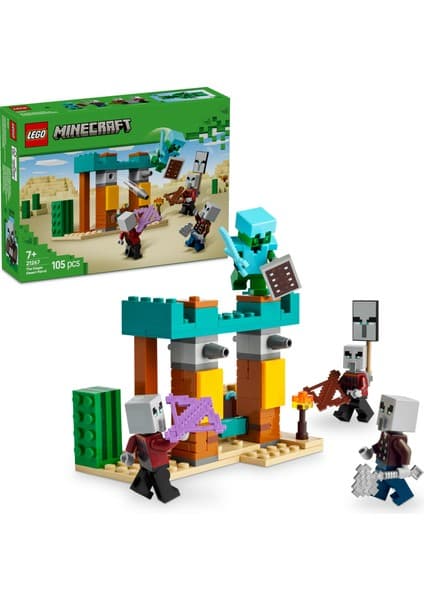 LEGO ® Minecraft® Serseri Köylü Çöl Devriyesi 21267 - 7 Yaş & Üzeri Video Oyunu Seven Çocuklar için Oyuncak Yapım Seti (105 Parça)