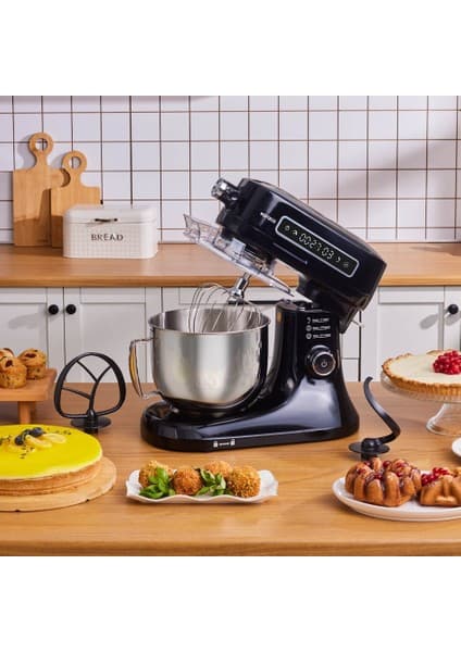 Karaca Pro Artisan 5 lt Döküm Mutfak Şefi 1600W Siyah Zaman Ayarlı Ekran ile Kolay Kullanım