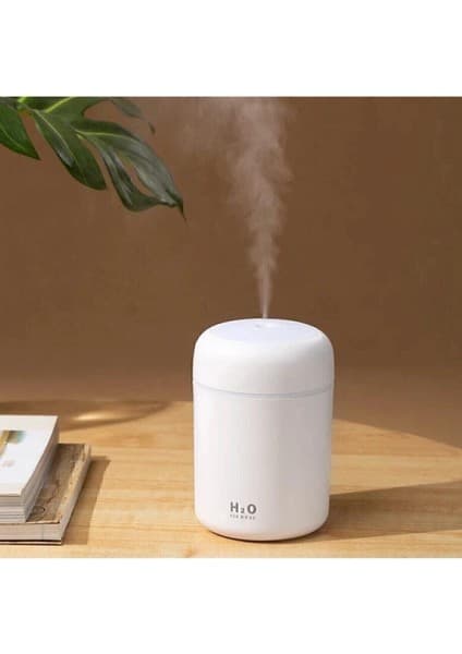 Yılsan H2O Humidifier 300 ml Ulrasonik Hava Nemlendirici Buhar Makinesi ve Aroma Difüzörü H2O