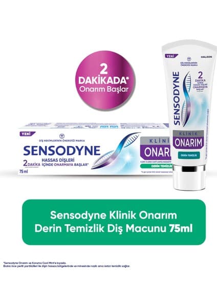 Sensodyne Klinik Onarım Derin Temizlik Diş Macunu Hassas Dişler İçin 75 ml