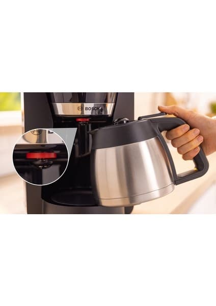 Bosch TKA6M273 Filtre Kahve Makinesi 1,4 lt Kapasiteyle Damlama Emniyeti Özelliği Siyah
