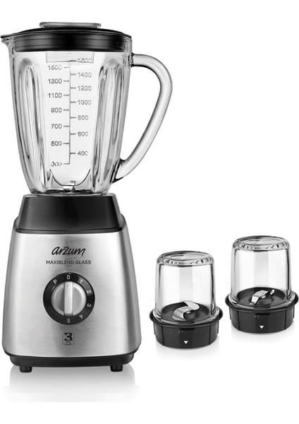 Arzum AR1056 Maxiblend Glass Sürahi Blender - Paslanmaz Çelik