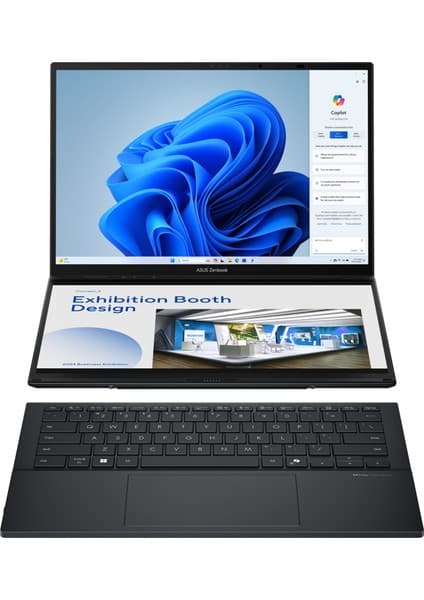 Asus Zenbook Duo UX8406CA-PZ208W Intel Core Ultra 9 285H 32GB 2TB SSD Windows 11 Home 14" OLED Taşınabilir Bilgisayar