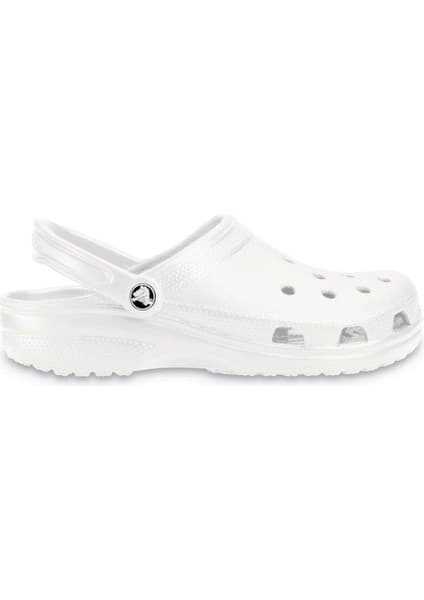 Crocs Classic 10001-100 Erkekler İçin Beyaz Terlik Tekstil Malzemeden Üretilmiş Konforlu ve Hafif