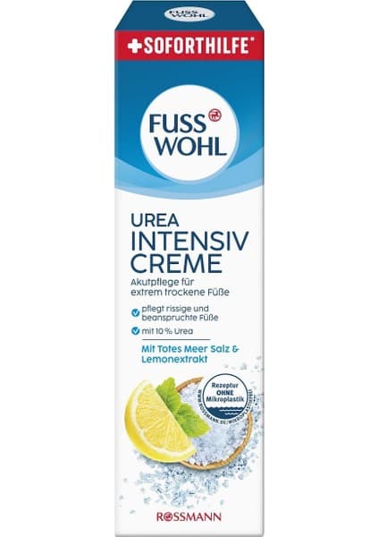 Fusswohl 75ML Akut Ure İçerikli Ayak Bakım Kremi Hızlı Nemlendirme ve Yumuşatma Özelliği