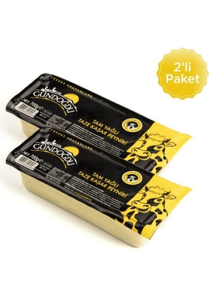 Gündoğdu Taze Kaşar Peynir 700 gr 2'li