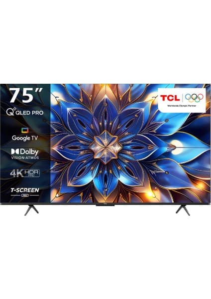 TCL 75T7BG 75" 190 Ekran Dahili Uydu Alıcılı 4K Ultra HD Smart QLED TV