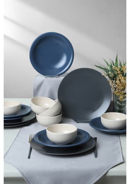 Keramika River Mix Yemek Takımı 18 Parça 6 Kişilik 399-950-959