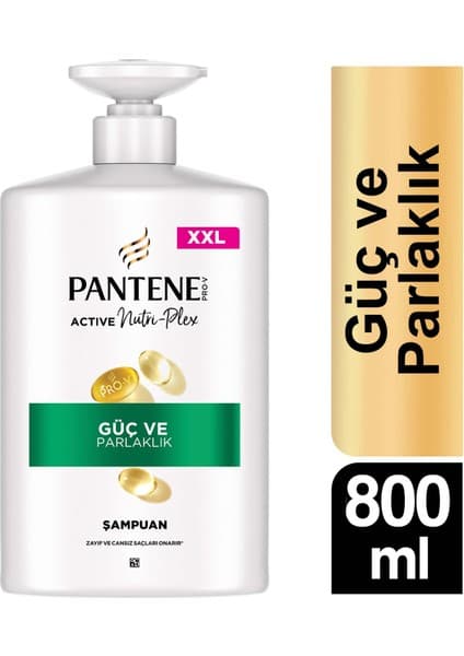 Pantene Güç ve Parlaklık Şampuan 800 ml