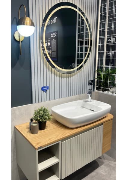 Turkuaz Cerastyle Nova 70 cm Tezgah Üstü Çanak Lavabo Gizli Sifonlu