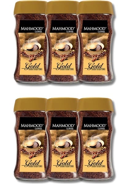 Mahmood Coffee Gold Granül Kahve Cam Kavanoz 100 G x 6’lı Set