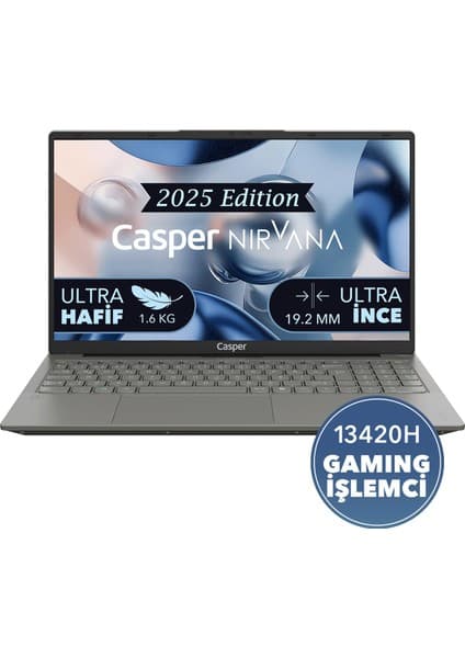 Casper Nirvana X600 i5-13420H 16GB 500GB SSD 15.6" W11P Laptop X600.1342-BV00R-G-F