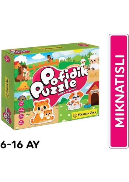 Belirtilmemiş Pofidik Magnet Puzzle - Çiftlik Hayvanları Eğlenceli ve Öğretici 12 Parça Yumuşak Dokulu
