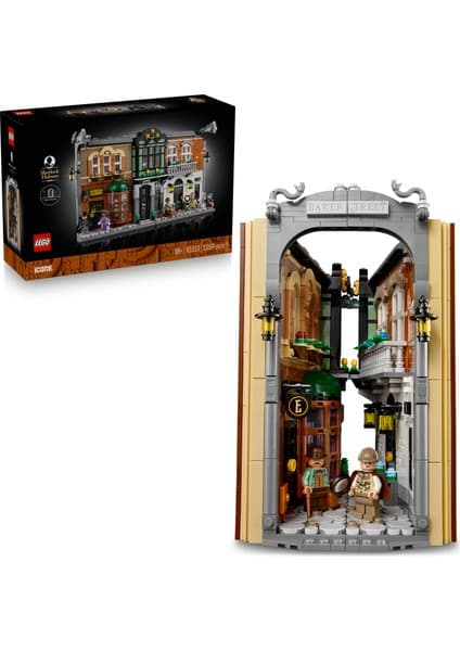 LEGO ® Icons Sherlock Holmes: Kitaplık Dekoru 10351 - Yetişkinler için Figür İçeren Koleksiyonluk Model Yapım Seti (1359 Parça)