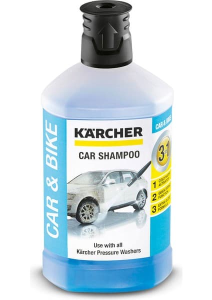 Karcher 3in1 Araç Şampuanı 1 Litre Basınçlı Yıkama Makinesi İçin Hızlı Kuruyan Temizlik