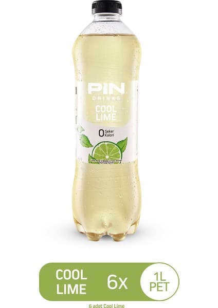 Pin Cool Lime - Şekersiz & Kalorisiz 1 Litre x 6 Adet Ice Tea