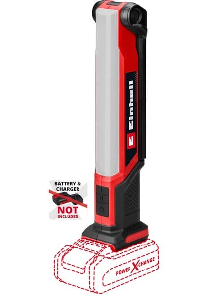Einhell Akülü Aydınlatma TE-CL 18/1000 S Li-Solo 4514180 | PXC | 18 V | 1000 lm | 5700 K | katlanır aydınlatma başlığı | 3 parlaklık ayarı | 5m aydınlatma mesafesi | 15 LED | akü hariç
