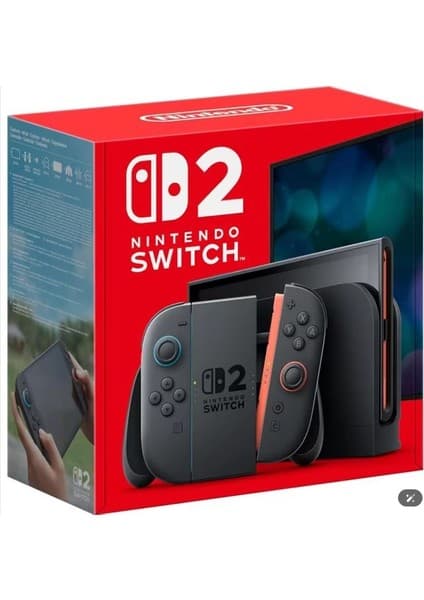 Nintendo Switch 2 Konsol Mavi - Kırmızı Yüksek Performanslı Oyun Deneyimi 256 GB Depolama
