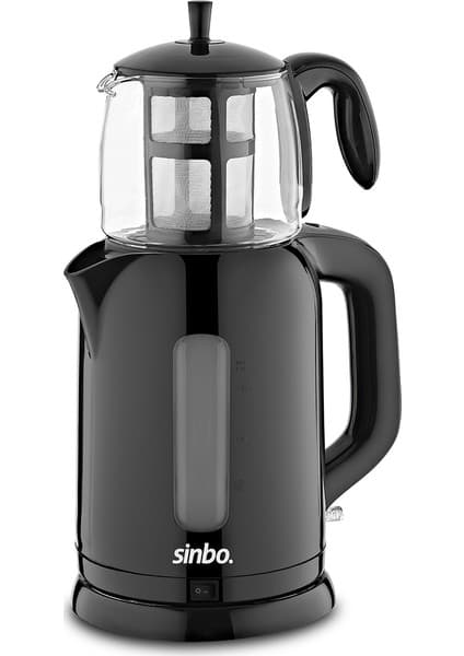 Sinbo STM-5830 Cam Görünümlü Plastik Demlik Çay Makinesi - Siyah - 1,7 lt