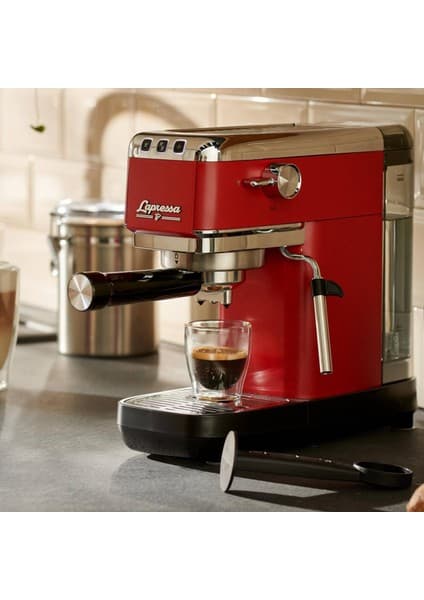 Tchibo Lapressa Manuel Espresso Kahve Makinesi - Kırmızı - 1300 Watt