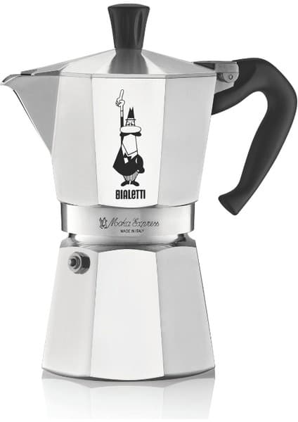Bialetti Moka Pot Express 4 Cup Gri Renkli Alüminyum Kahve Demleme Cihazı Kompakt Tasarım