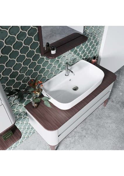 Turkuaz Seramik Aqua 75x40 cm Tezgah Üstü Lavabo