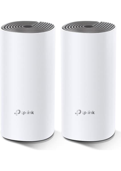 TP-Link Deco E4 (2-Pack) | Wi-Fi 5 Mesh Sistemi | AC1200 Mbps Hız | Fiber Uyumlu | Çift Bant | 100 Mbps Port | 100 Cihaz | 260 m² Kapsama | WPA3 | Mobil Uygulama ile Kolay Kurulum