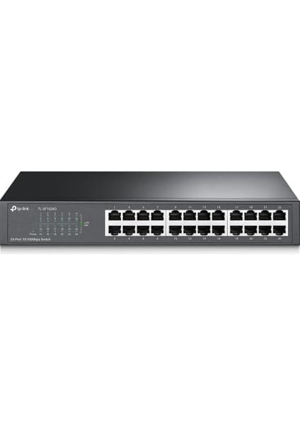 TP-Link TL-SF1024D 24 Port 10-100 Mbps Switch Çelik Kasa Rack Mount