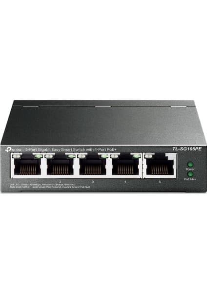 TP-Link TL-SG105PE 5 Port 4 Port Poe+ 10-100-1000 Mbps Easy Smart Switch Çelik Kasa