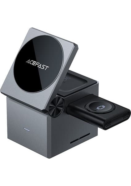 Acefast Katlanabilir Kablosuz Masaüstü Hızlı Şarj Standı - 23W Kablosuz Şarj Çıkışlı - Magsafe , Apple Watch ve Airpods Uyumlu - E18 (Acefast Türkiye Garantili)