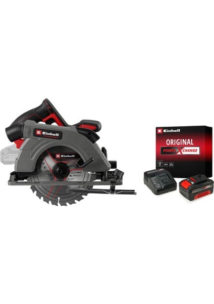 Einhell TP-CS 18/190 Li BL, Akülü Kömürsüz Daire Testere Seti (4,0 Ah Akü ve Şarj Cihazı Dahildir)